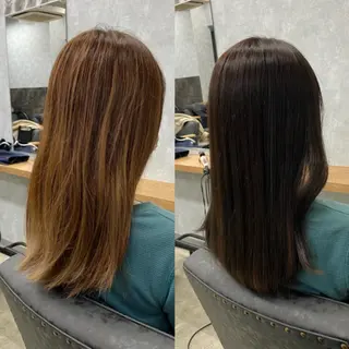 セミロング カラー Lutia  チノ リキマル🍀のヘアスタイル