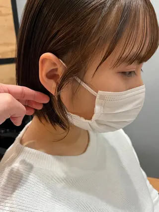 ミディアム カラー パーマ ヘアアレンジ メンズ キッズ ネイル マツエク・マツパ アイブロウ 久木原 ゆりのヘアスタイル