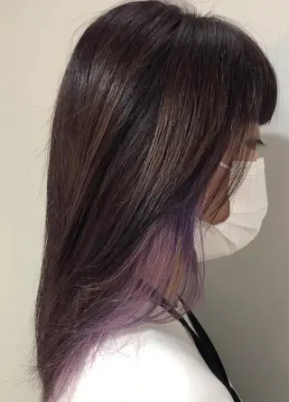ミディアム カラー 唐澤 千尋のヘアスタイル