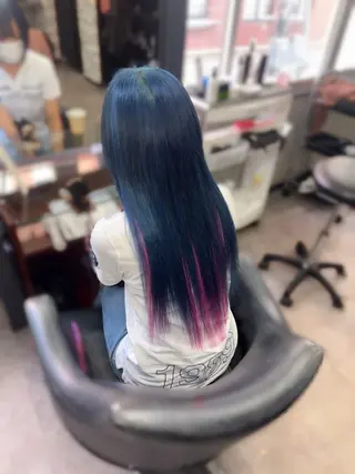 ミディアム ハイトーンカラー 💚りょうか💚のヘアスタイル