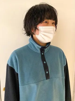 ショート カラー パーマ ヘアアレンジ メンズ キッズ ネイル マツエク・マツパ パーマスタイル🔅 sayacaのヘアスタイル