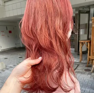 セミロング カラー ヘアアレンジ 福岡似合わせレイヤー /ウルフ/ハイトーンのヘアスタイル