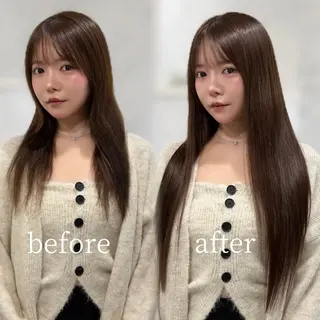 ロング HINA🎀韓国ヘア エクステ/小顔カットのヘアスタイル