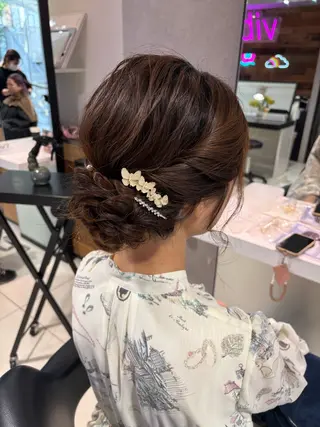 セミロング アレンジ/カラー トリートメントNaoのヘアスタイル