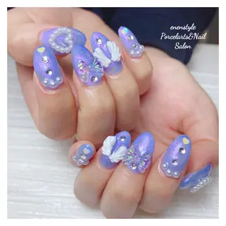 ミディアム ネイル 🐾enen style 🐾のネイルデザイン