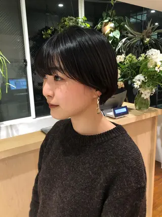 ショート カラー 白髪ぼかし/ショート /ミニボブだいじのヘアスタイル