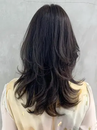 ロング カラー パーマ ヘアアレンジ ITbyALBUM 中野店のヘアスタイル