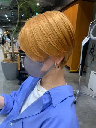ショート カラー パーマ ヘアアレンジ メンズ くびれレイヤー/艶 カラー　MADOKAのヘアスタイル