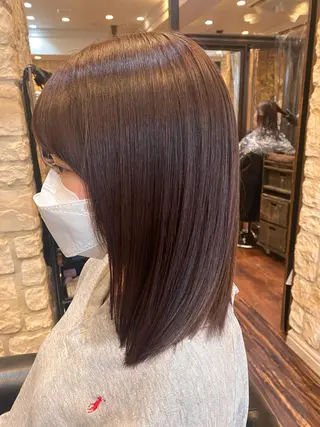 セミロング カラー ブリーチカラー⸜♡⸝ クルミ🐍のヘアスタイル