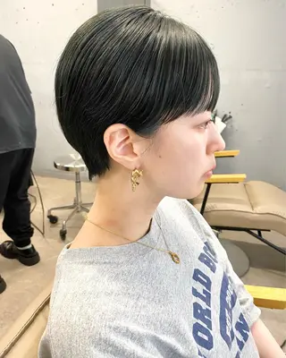 ショート カラー 白髪ぼかし/ショート /ミニボブだいじのヘアスタイル