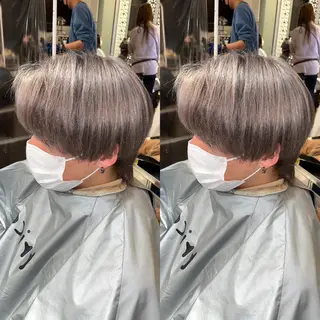 ショート カラー メンズ 髪質改善・縮毛矯正 特化・ユウシンのヘアスタイル