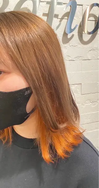 ミディアム カラー ✨髪質改善✨ハイトー ンカラー⭐️藤沢のヘアスタイル