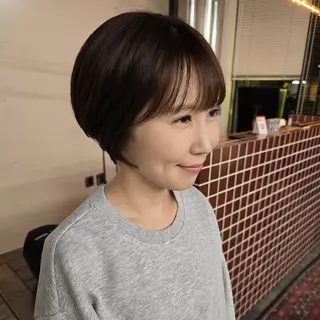 ショート カラー 本日◎ ハヤシ マユ ✂ 府中美容室のヘアスタイル