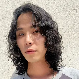 ロング パーマ ヘアアレンジ メンズ fifth 石川 凪のヘアスタイル