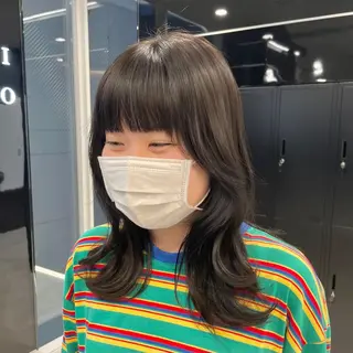 ミディアム カラー 新宿/顔周りカット/ レイヤー/がっきーのヘアスタイル