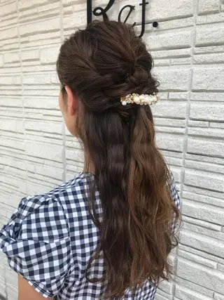 ロング ヘアアレンジ 暖色カラー🍊 ボブ🌿顔周りcutのヘアスタイル