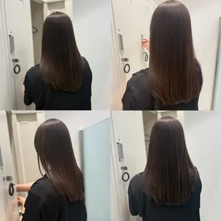 セミロング カラー パーマ 縮毛矯正+モテカラー 🎀✨MIHOのヘアスタイル