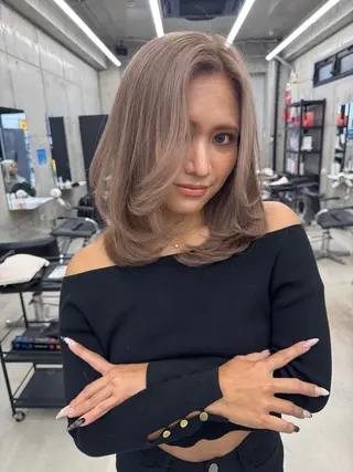 カラー Asami/名古屋/ ハイトーン/デザインのヘアスタイル