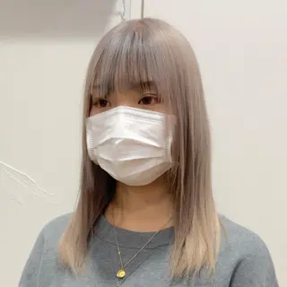 ミディアム カラー 横尾 歩のヘアスタイル