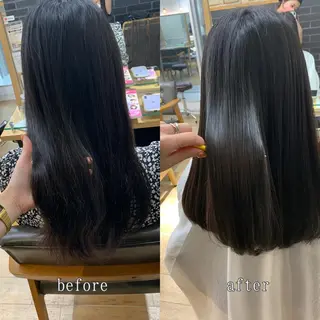 セミロング カラー パーマ ヘアアレンジ メンズ キッズ ネイル マツエク・マツパ 似合せレイヤー/ 柔らか透明感カラーのヘアスタイル