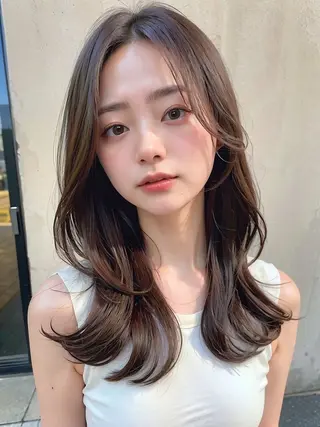 ミディアム カラー ヘアアレンジ レイヤーカット/艶髪 🎀笠原 優花🎀のヘアスタイル