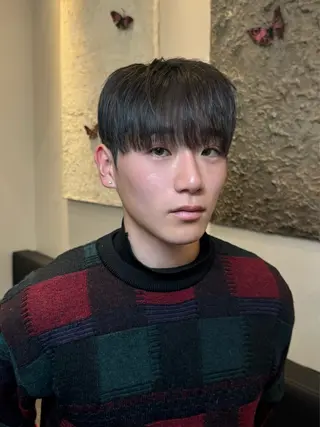 メンズ 韓国式ダウンパーマ 🇰🇷櫻井健のヘアスタイル