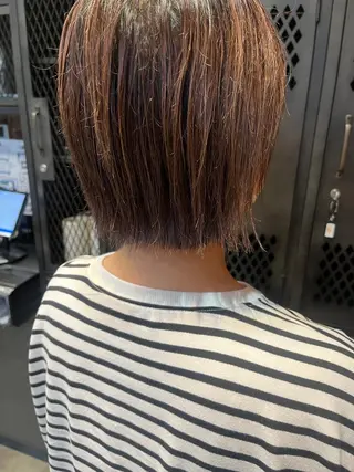 ショート カラー パーマ ヘアアレンジ メンズ キッズ ネイル マツエク・マツパ アイブロウ 久木原 ゆりのヘアスタイル