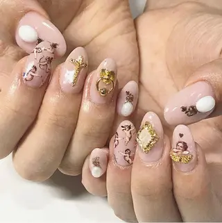 ネイル 渋谷/チップ長さ出し 👑アプレgel-xのネイルデザイン