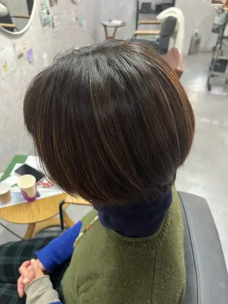 ミディアム カラー 池田 真衣のヘアスタイル
