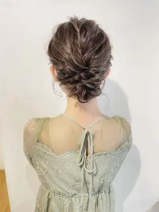 ミディアム ヘアアレンジ ヘアアレンジ にいた かづしげのヘアスタイル