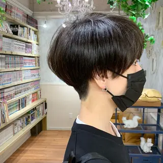ショート カラー メンズ 🌱小顔魅せショート 髪質改善カラー/泉綺のヘアスタイル