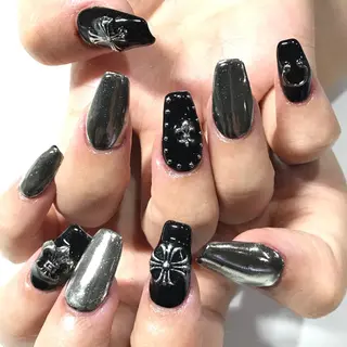 ネイル 渋谷／チップ長さ出し 👑アプレgel-xのネイルデザイン