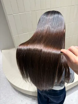 ロング パーマ ヘアアレンジ 縮毛矯正/髪質改善/ ブリーチ毛/木元渓太のヘアスタイル