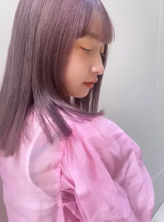 セミロング カラー ヘアアレンジ 福岡似合わせレイヤー /ウルフ/ハイトーンのヘアスタイル