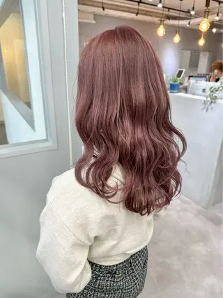 ミディアム カラー ヘアアレンジ cherir髪質改善 パーソナルカラー診断のヘアスタイル
