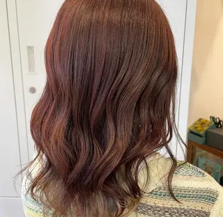 ミディアム カラー ヘアアレンジ REONA🪽✨薬院 レイヤーカット🫧のヘアスタイル