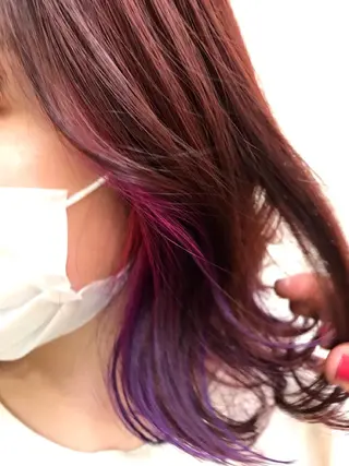 ミディアム カラー navile momoのヘアスタイル