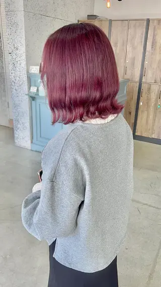 ミディアム amie三宮 NAKANOのヘアスタイル