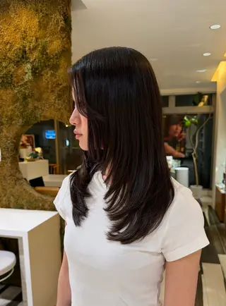 ロング 岸 奈々香のヘアスタイル