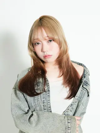 ロング MOKA🌼淵野辺 カラーモデル募集のヘアスタイル