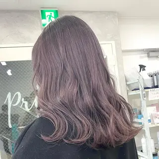 セミロング カラー 脱!黒髪 ダブルカラー【上野】のヘアスタイル