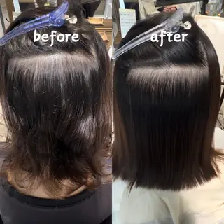 ミディアム 縮毛矯正専門店 unlabel近藤のヘアスタイル