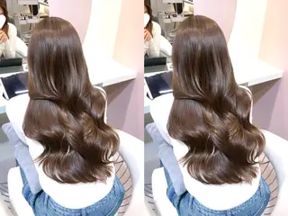 セミロング カラー 縮毛矯正ブリーチなし 🍒❤ゆうきのヘアスタイル
