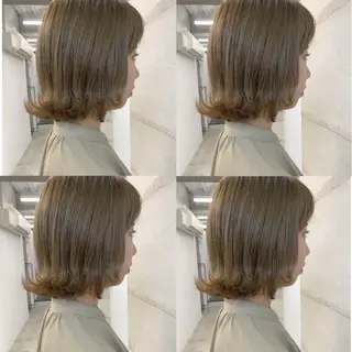 ミディアム カラー 透明感カラー✂︎ /縮毛矯正/YUKAのヘアスタイル