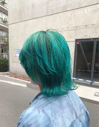 ミディアム カラー 色落ちまでキレイに！ ！女性サロンのヘアスタイル
