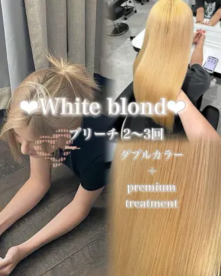 ロング 艶髪ハイトーンカラー 渋谷🎀ririkaのヘアスタイル