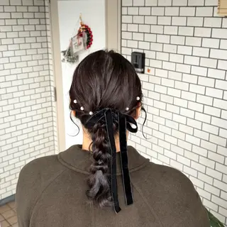 ミディアム ヘアアレンジ 褒められヘアメイク /‎ボブ女子🐶みおのヘアスタイル