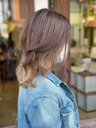 ミディアム カラー 佐野 寛のヘアスタイル