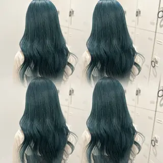 ロング カラー 🐬艶ハイトーン/ レイヤー/透明感🩵のヘアスタイル