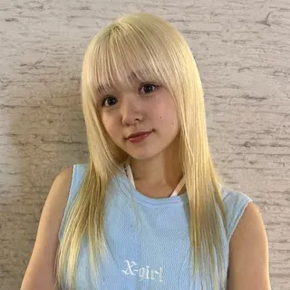 ロング カラー ハイトーン/パーマ/ メンズ / 新宿🌐のヘアスタイル